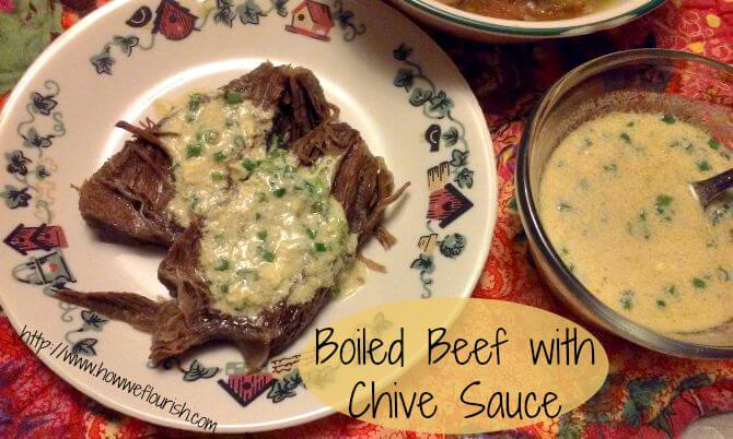 Boiled Beef with Chive Sauce